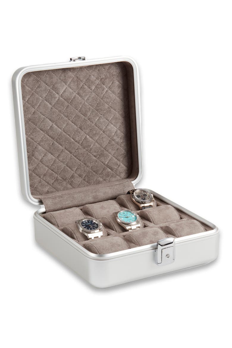 Prague Metal Watch Case, Alternate, color, SILVER