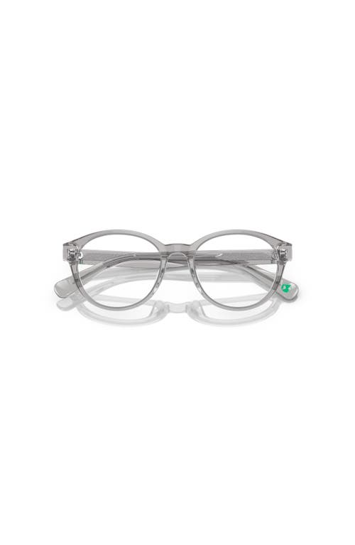 Polo Ralph Lauren 49mm Round Optical Glasses In Metallic