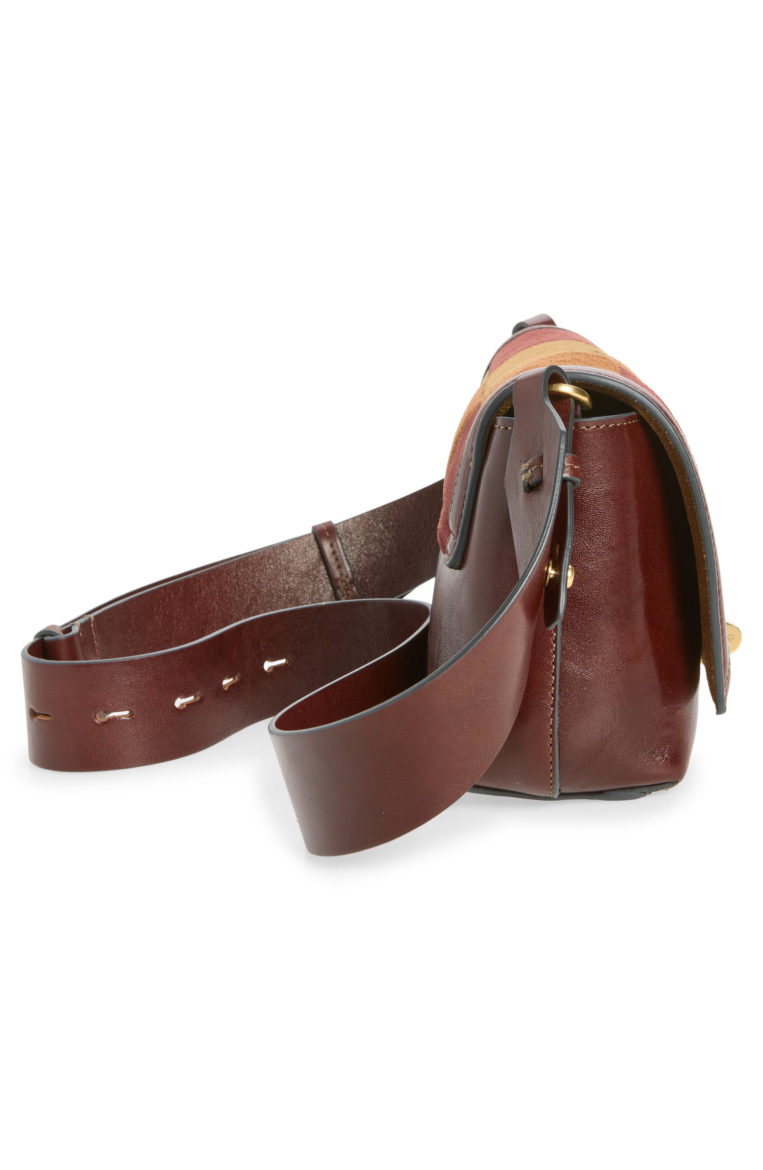 Mortimer Patchwork Suede & Leather Crossbody Bag, Alternate, color, TERRIER