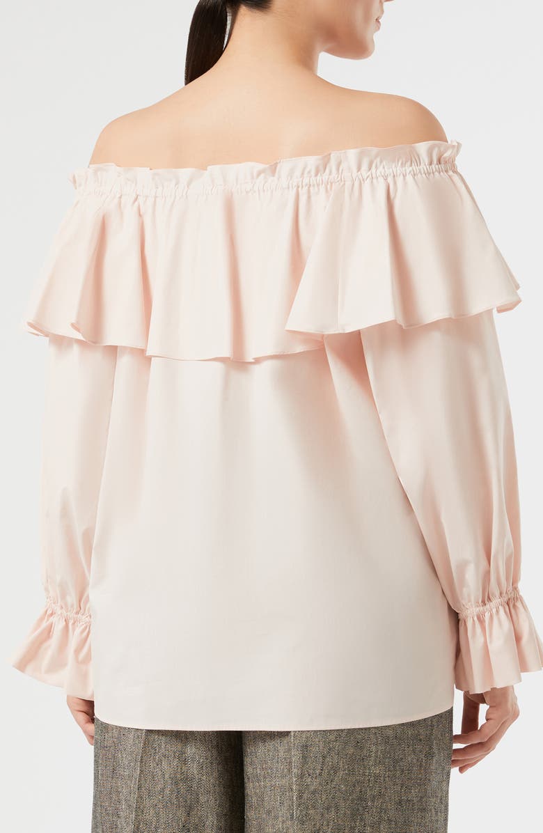 Marina Rinaldi Strano Off the Shoulder Cotton Top, Alternate, color, Pink