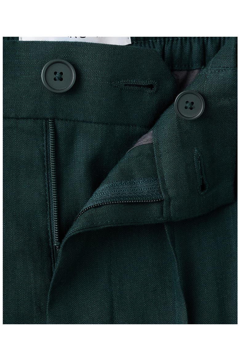 Slim Fit Drawstring Linen Blend Pants, Alternate, color, DARK GREEN