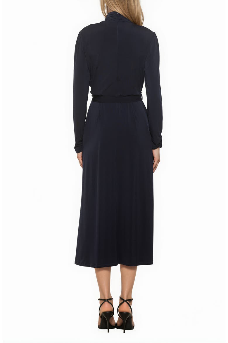 Seraphine Mock Neck Midi Dress, Main, color, NAVY