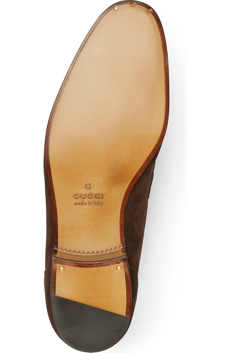 Gucci Jordaan Horsebit Suede Loafer, Alternate, color, Cocoa