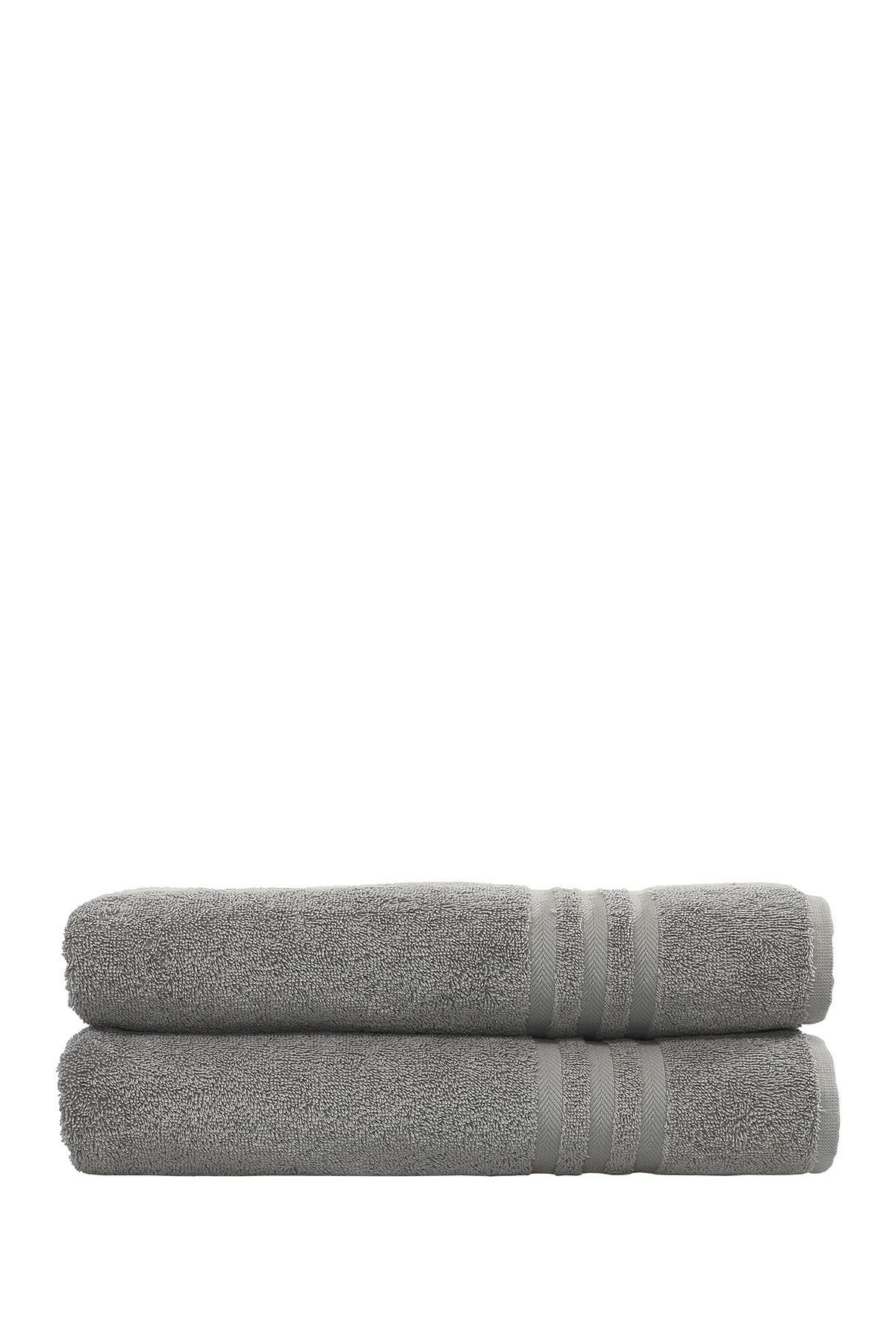 Linum Home Textiles Denzi Bath Towels - Set of 2 - Dark Grey