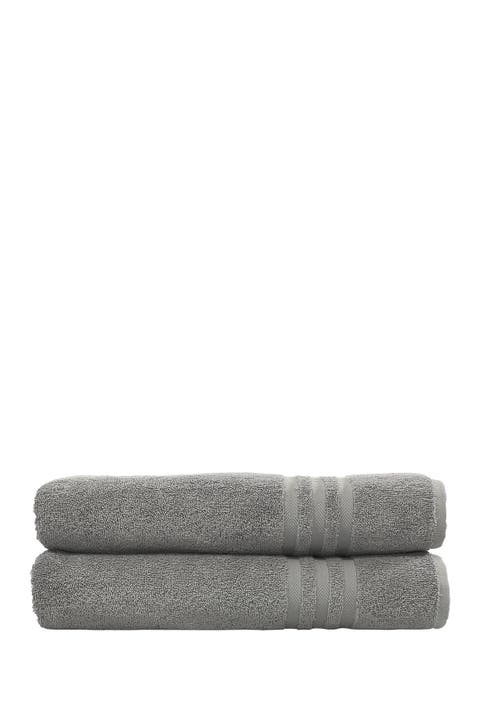 Denzi Bath Towels - Set of 2 - Dark Grey