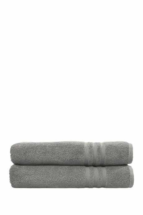Linum Home Textiles Denzi Bath Towels - Set of 2 - Dark Grey