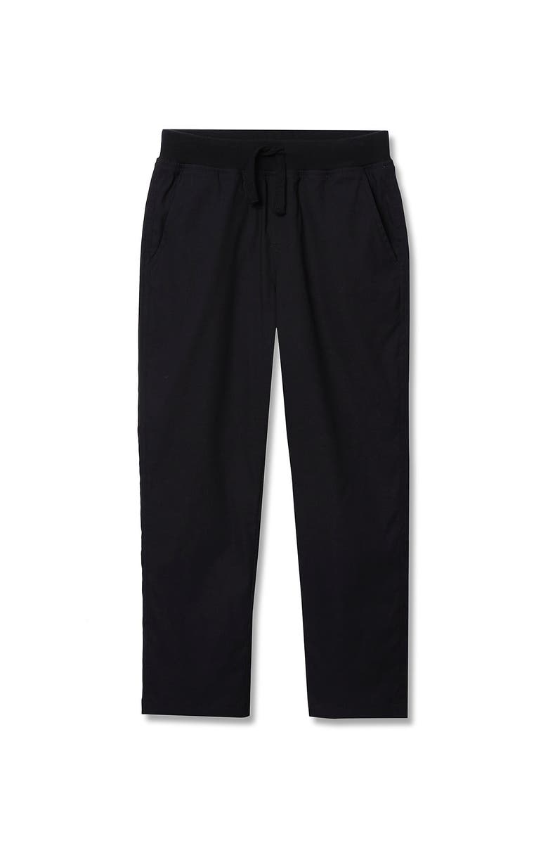 Lands' End Boys Iron Knee Stretch Lined Rib Waist Pants, Main, color, True Black