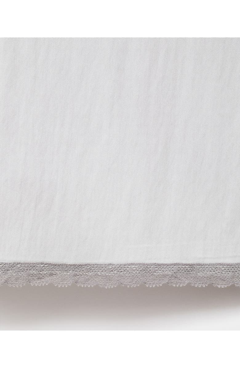 MANGO Lace Accent Chemise, Alternate, color, Light/ Pastel Grey