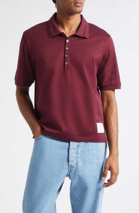4-Bar Cotton Jersey Polo