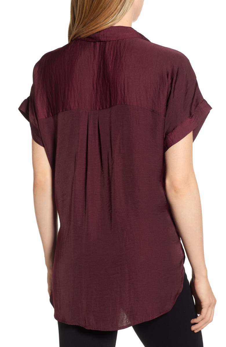 Vince Camuto Hammered Satin Blouse, Alternate, color, 