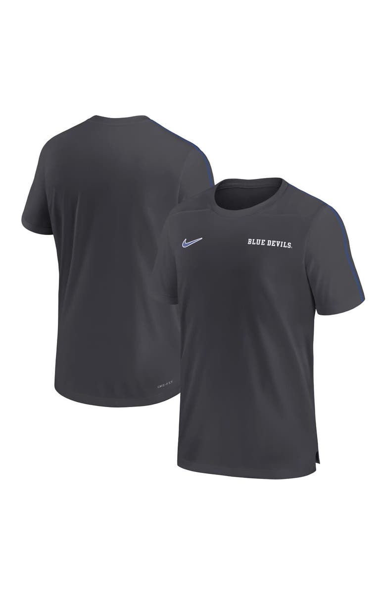 Nike Men's Nike Anthracite Duke Blue Devils 2024 Sideline Coach Performance Top, Main, color, Anthracite