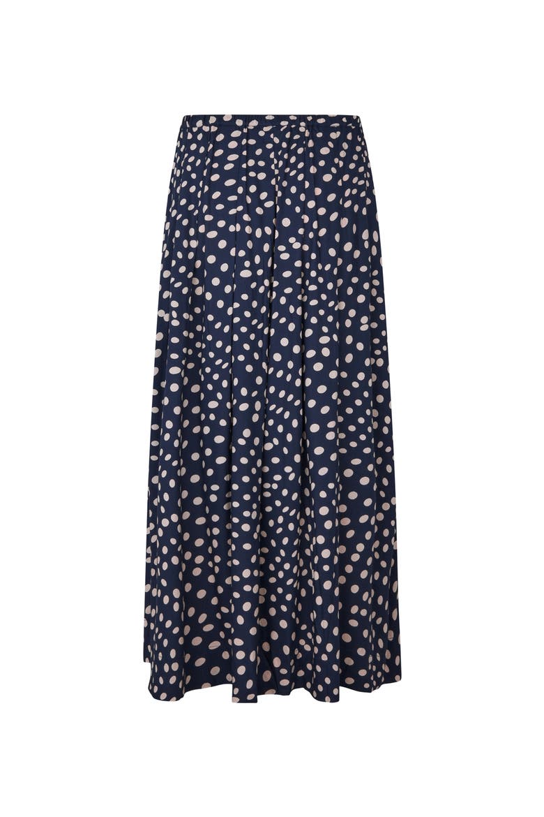 MaSiffan Polka Dot Skirt, Alternate, color, Navy Blazer