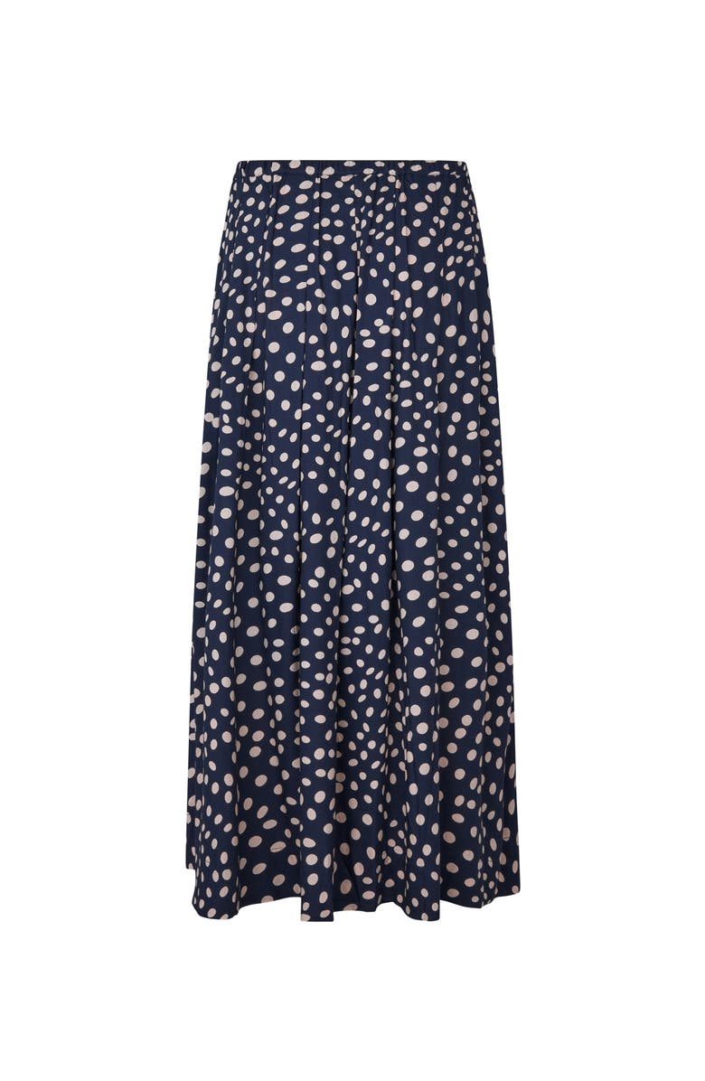 Masai Copenhagen MaSiffan Polka Dot Skirt, Alternate, color, Navy Blazer
