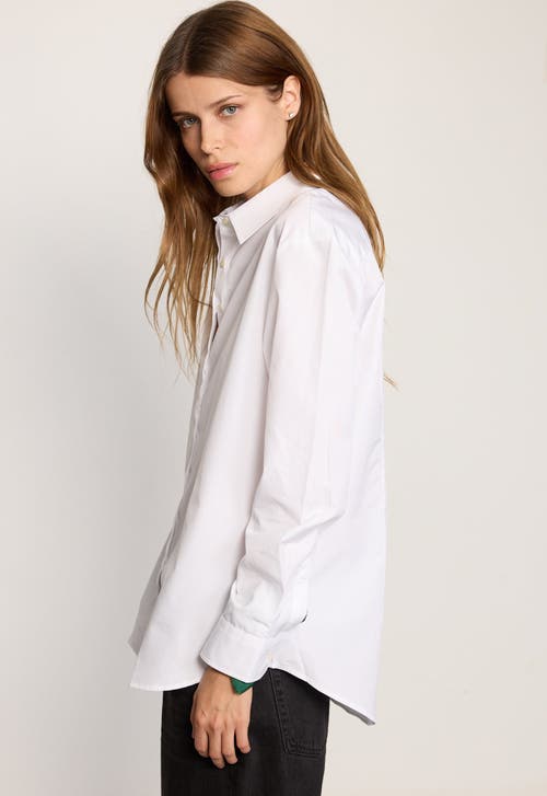The Shirt By Rochelle Behrens The Boyfriend Shirt In White