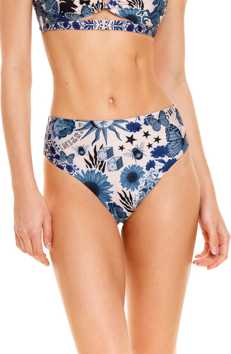 Agua Bendita Penelope High Waist Bikini Bottoms, Main, color, 