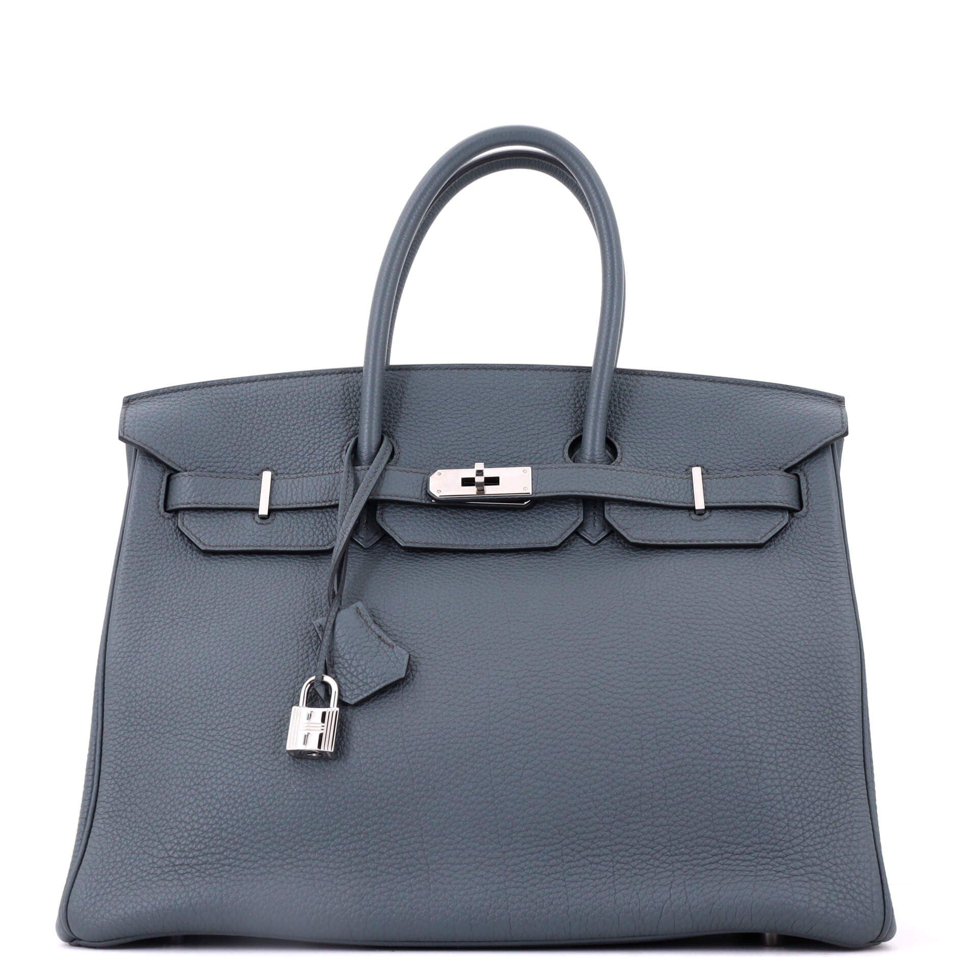 Birkin Handbag Blue Togo with Palladium Hardware 35, Main, color, Blue