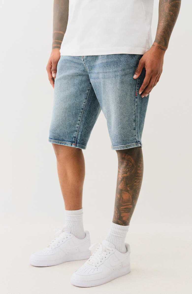 True Religion Ricky Straight Leg Denim Jorts, Alternate, color,