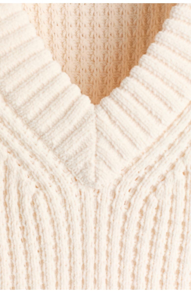 H&M Regular Fit Sweater Vest, Alternate, color, White