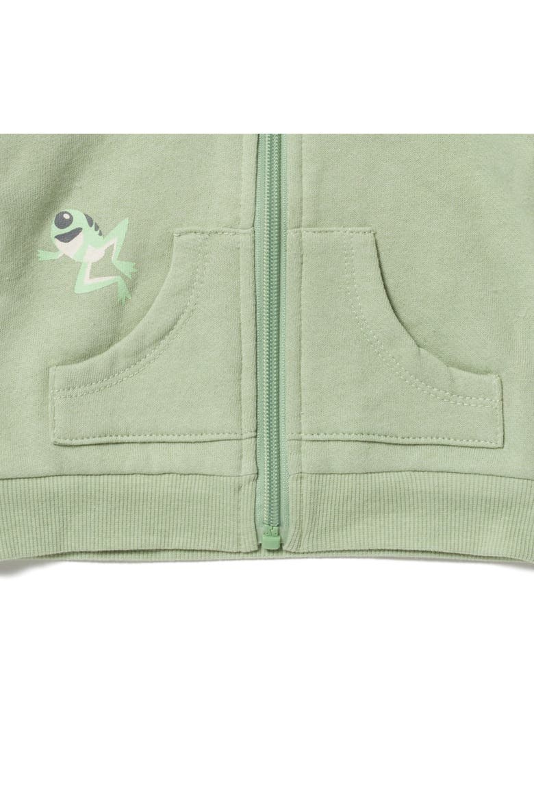 The Mandalorian Grogu Cosplay Fleece Zip-Up Hoodie, Alternate, color, Grogu Sage Green