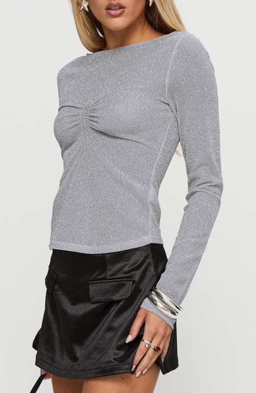 Princess Polly Crystal Clear Metallic Mesh Top