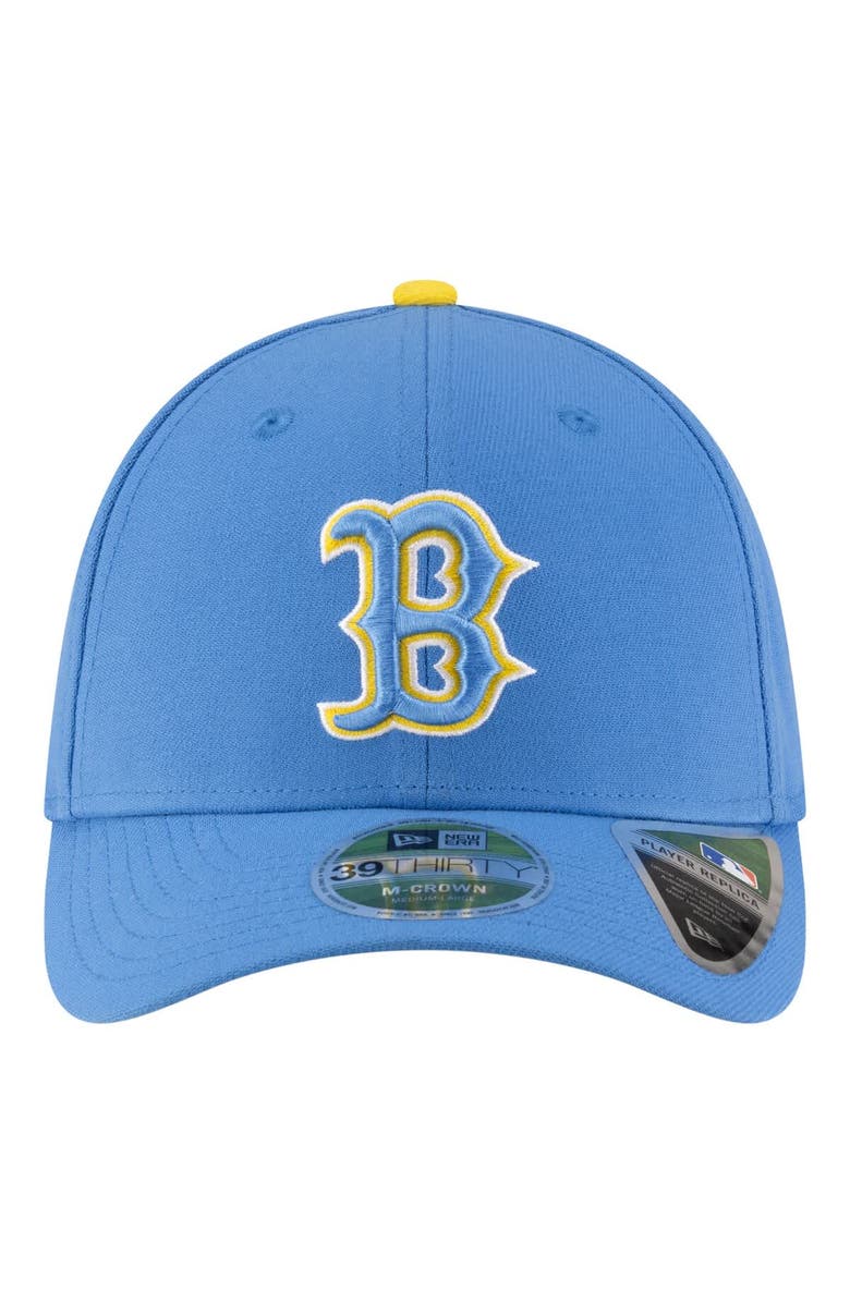 New Era Men's New Era  Light Blue Boston Red Sox Player Replica 39THIRTY M-Crown Flex Hat, Alternate, color, Light Blue