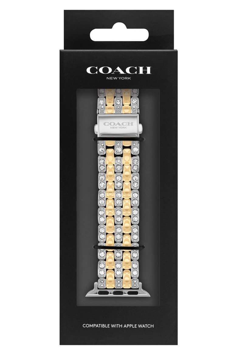 Crystal Pavé Apple Watch® Bracelet Watchband, Alternate, color, SILVER AND GOLD