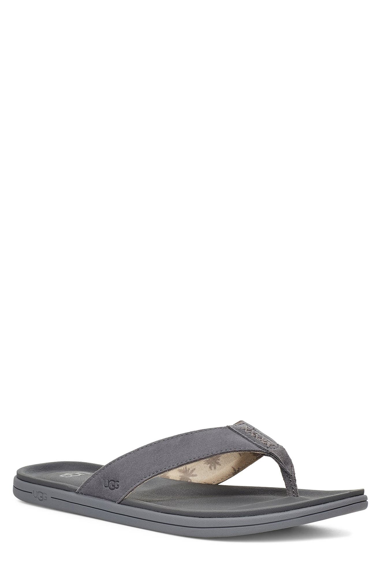 Brookside Flip Flop, Main, color, METAL SUEDE