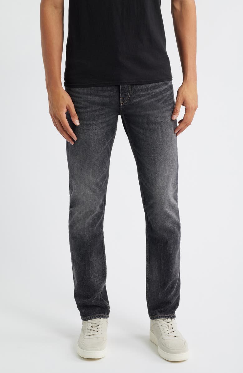 BOSS Delaware Slim Fit Jeans, Main, color, Charcoal