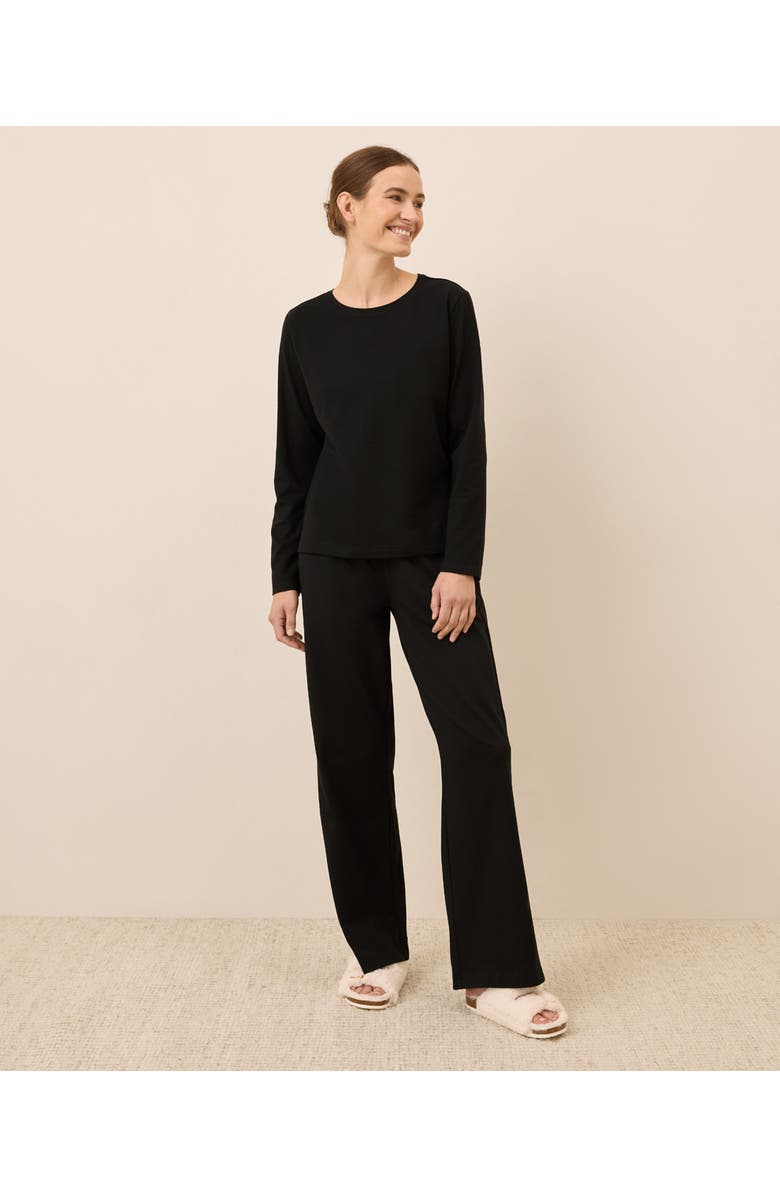 Pact Organic Cotton Cool Stretch Relaxed Sleep Shirt, Alternate, color, Black