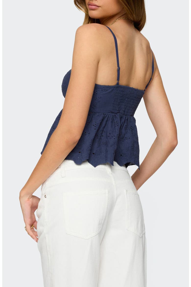 Emme Cotton Eyelet Crop Top, Alternate, color, BLUE