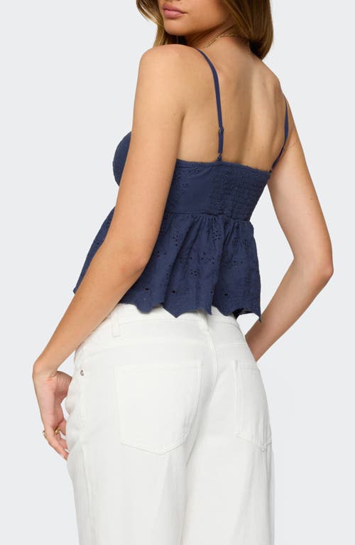 EDIKTED EDIKTED EMME COTTON EYELET CROP TOP