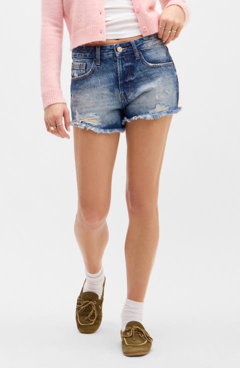 Calli Cutoff Denim Shorts