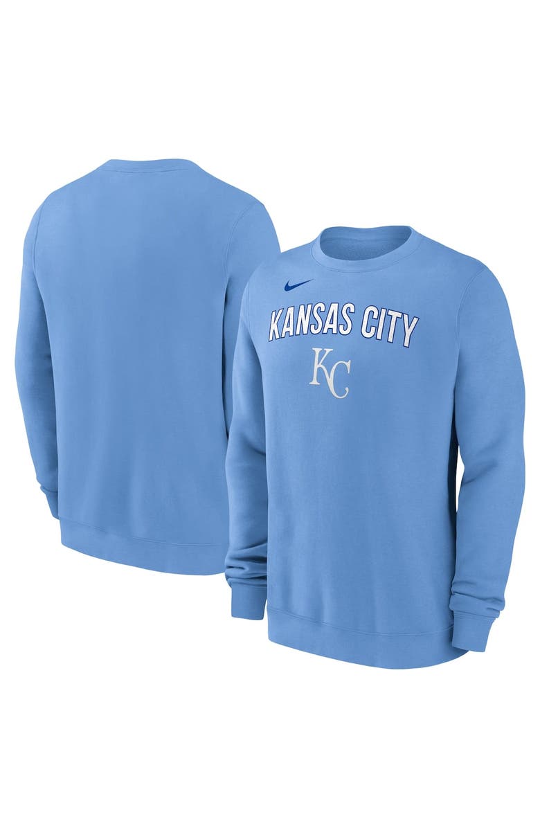 Nike Men's Nike Light Blue Kansas City Royals Pullover Sweatshirt, Alternate, color, 