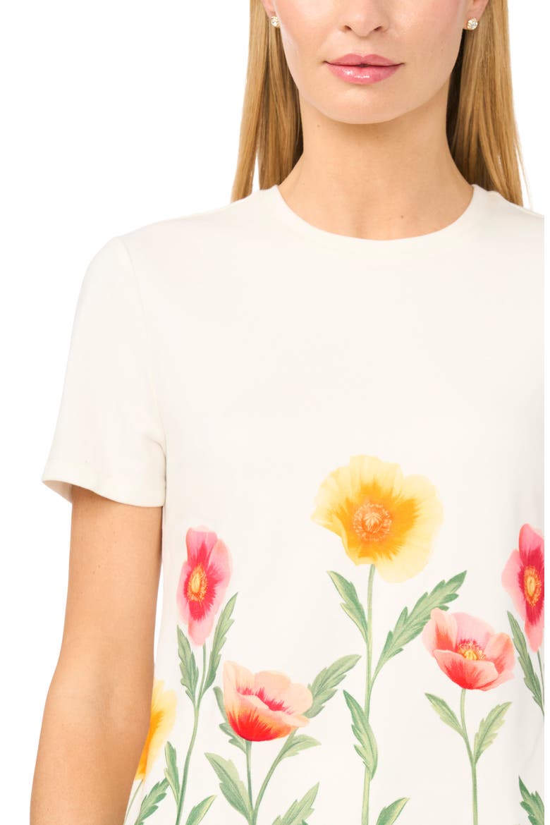Willow Placed Floral Print Knit Top, Alternate, color, ULTRA WHITE