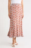 MAX STUDIO Floral Pull-On Maxi Skirt