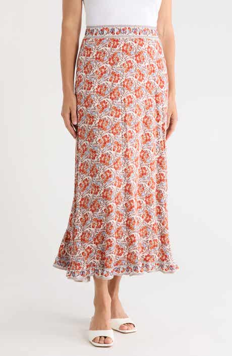 Floral Pull-On Maxi Skirt