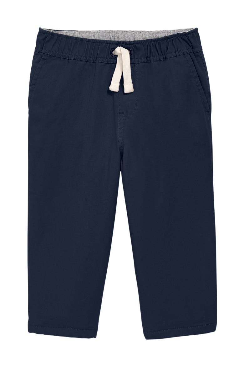 Baby Lined Stretch Chino Drawstring Pant, Main, color, Dark Navy