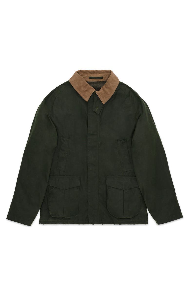 Fortela Bristol Waxed Cotton Jacket, Main, color, Forest Green