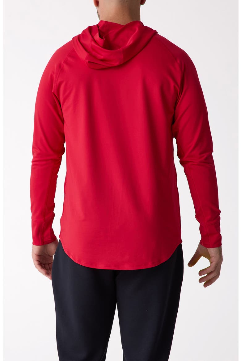 Layering Hoodie Men's, Alternate, color, Team Red