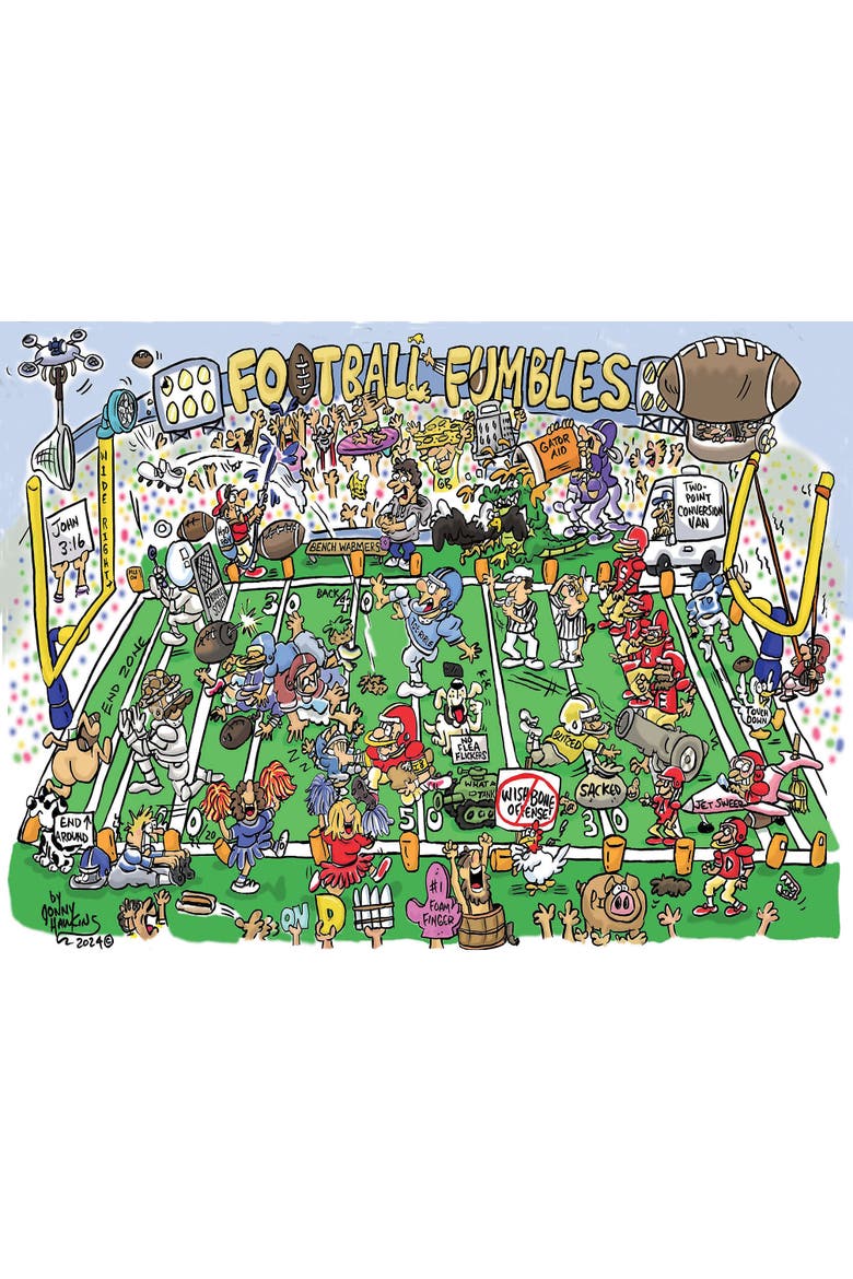 Football Fumbles 1000 piece Jigsaw Puzzle for Adults, Alternate, color, Multicolor