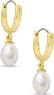 Lily Nily Kids' Pearl Drop Hoop Earrings