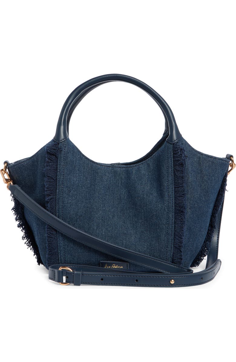 Sam Edelman Mini Sydney Denim Bucket Tote, Alternate, color, Navy