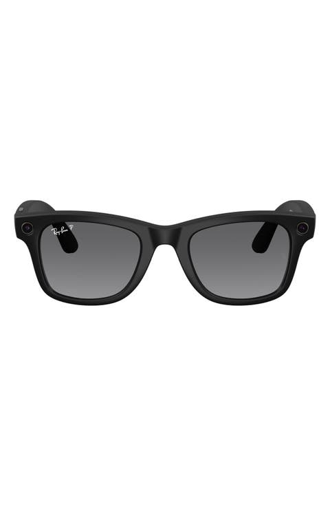 53mm Wayfarer Gradient Polarized Square Sunglasses