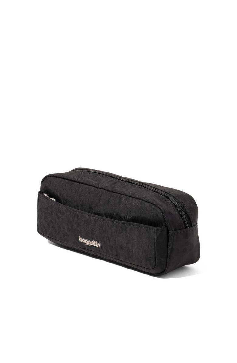 BAGGALLINI Long Pocket Cosmetic Bag, Alternate, color, Black Cheetah Emboss