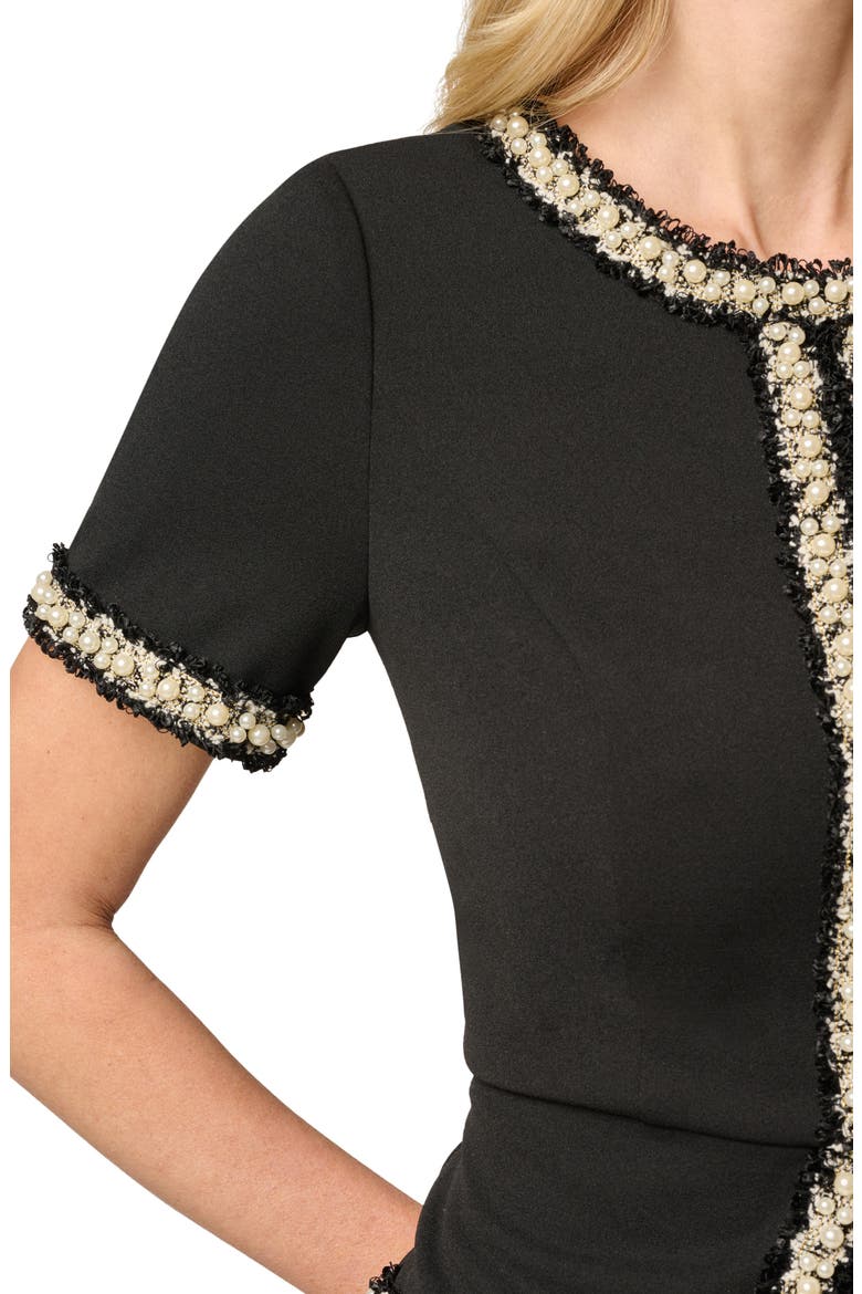 Crepe Sheath Dress, Alternate, color, BLACK
