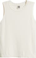Anne Klein Scallop Trim Sleeveless Sweater