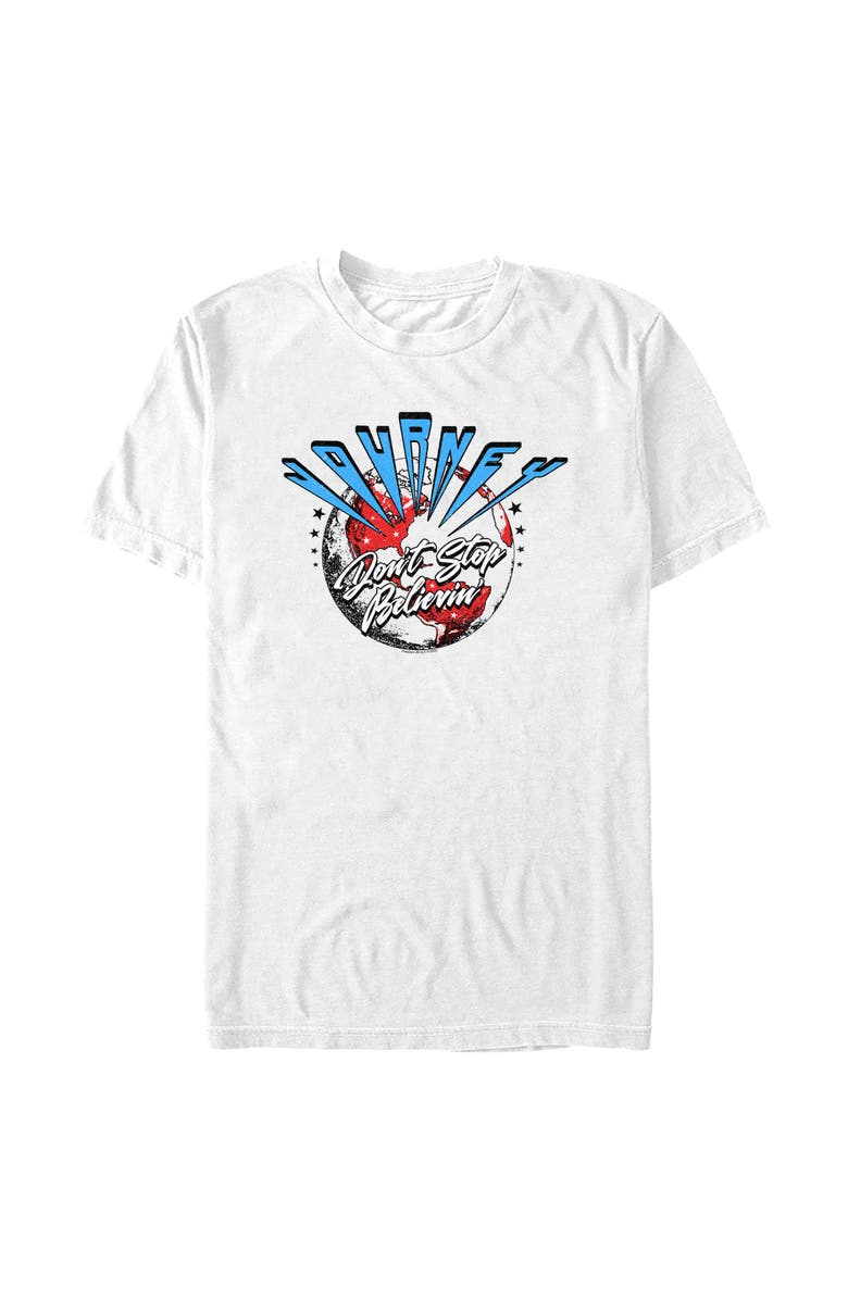 JOURNEY Men's Journey Don't Stop Believin'  Graphic T-Shirt, Alternate, color, White