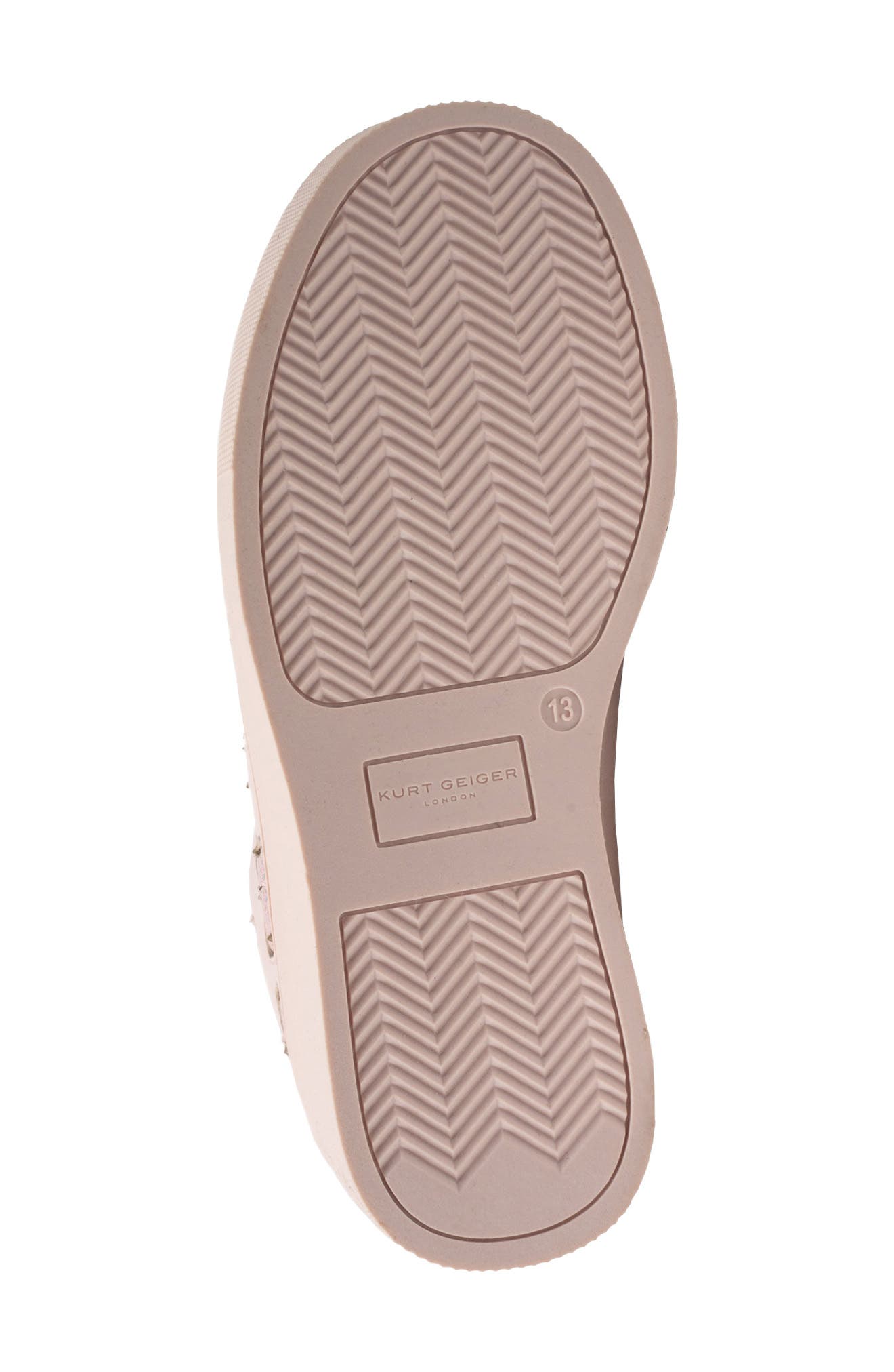 Kurt Geiger London Kids' Mini Laney Butterfly Sneaker, Alternate, color, Blush