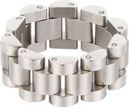 Adornia Men's Silver Plate Link Ring