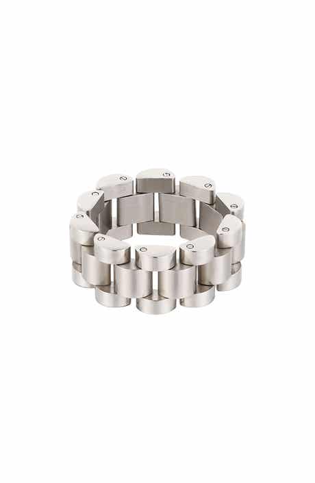Men's Silver Plate Link Ring